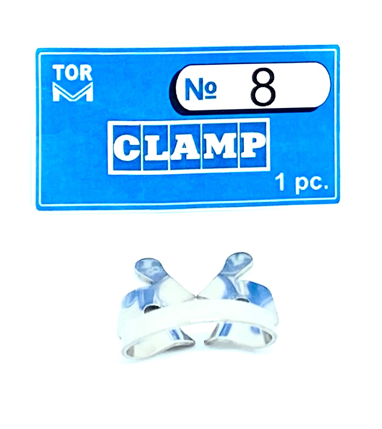 Clamp 8 (Winged Clamp with Rigid Angular "Jaws", for Large Molars (Festooned Jaws for Molars' Roots)