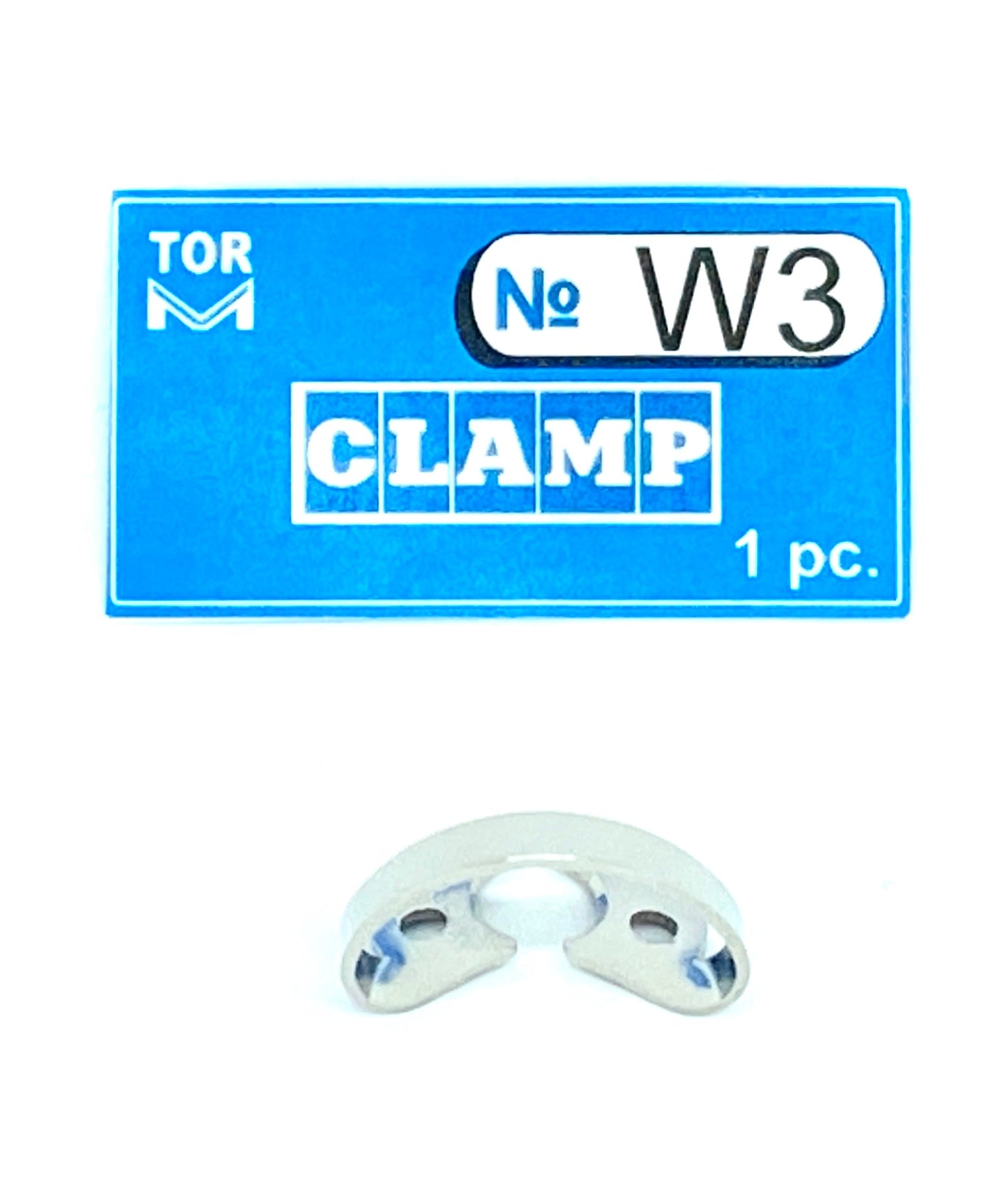 Clamp W3 (Wingless Clamp with Flat Horizontal "Jaws", for Small Molars with Pronounced Contour Height)