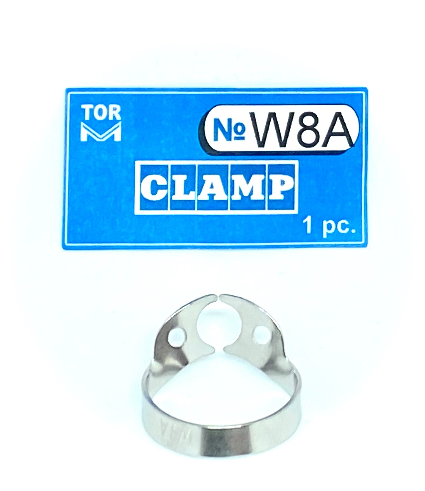 Clamp W8A (Wingless Clamp with Rigid Angular "Jaws", for Large Molars (Festooned Jaws for Molars' Roots)
