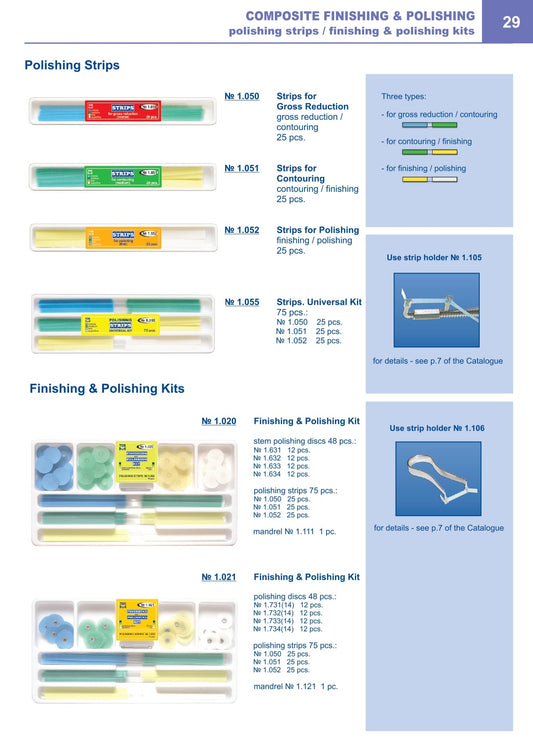 Finishing and Polishing Kit - Discs (48pcs) and Strips (75pcs)