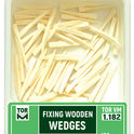 Wooden Wedges Thin Short (Green or White) 100pcs